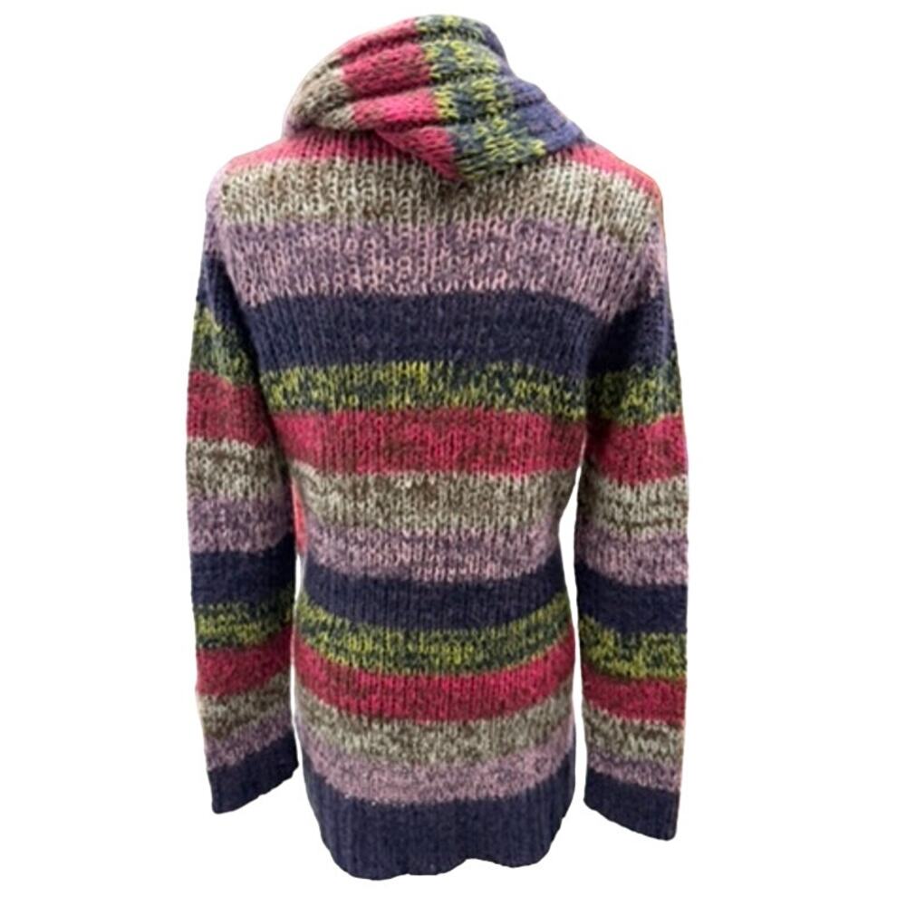 "NEW DIRECTION",Colorful, Size M , Soft‎ and Fuzzy ,MOHAIR?,Cowl Neck Sweater - Picture 3 of 9